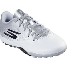Skechers Hvid Sportssko Skechers Kids Razor Academy TF Football Trainers - White/Silver