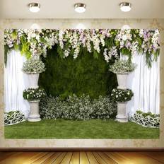 Vinyl 10 x 8 ft Arch Wedding Floral Backdrop