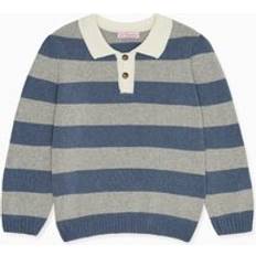 Boys Knitted Sweaters Children's Clothing La Coqueta Roman Cotton Boy Jumper - Blue Stripe