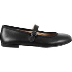 Cashott Sko Cashott Caselvira Mary Jane Leather Ballerina - Black