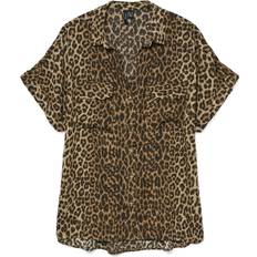 Dame - Sølv Bluser Vero Moda VMBUMPY Skjorte - Silver Mink Leopard
