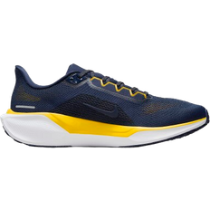 Nike Adult University of Michigan Zoom Pegasus Running Shoes Navy Blue/Yellow, Men's Running