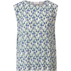Rich & Royal Printed Crinkle Top Blue