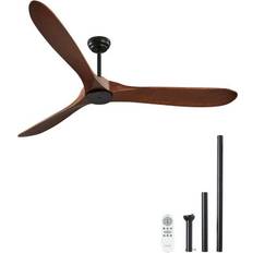 VEVOR 180cm Deckenventilator Holzflügel Kein Licht