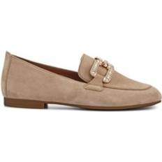 Gabor Dame Mokkasiner Gabor Caramel Gold Samtchevreau Kvinde Sand Loafers - Beige