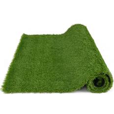 Costway Artificial Grass Turf Dog Grass Mat Potty Training Rug with Drainage Holes S