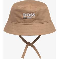 6-9M Accessories BOSS Baby Boys Beige Cotton Bucket Hat - Beige