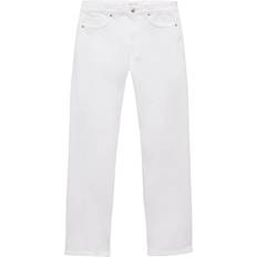Mango White Trousers & Shorts Mango Mid-Rise Straight Jeans - White