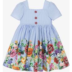 Dolce & Gabbana Baby Girls Floral Dress Blue/White Stripe