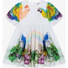18-24M Dresses Molo Girls Organic Cotton Animal Dress - White