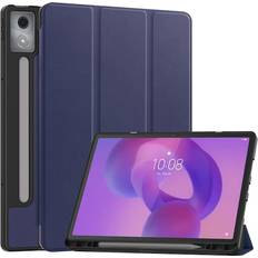 MTK Lenovo Idea Tab Pro Case Tri-Fold Jalustan Suojus Tummansininen