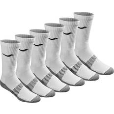Saucony Mens Multi-Pack Mesh Ventilating Comfort Fit Performance Crew Socks - White/Grey