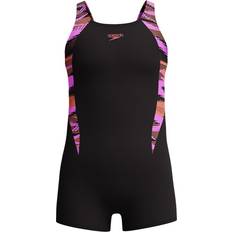 Purple Swimwear Speedo Kid's Hyperboom Splice Legsuit - Black