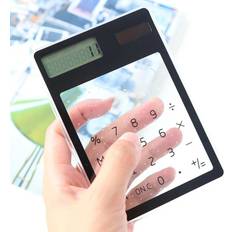Calculators Multi Colors Transparent Touching Screen Energy Saving Solar 8 Bit Display Mini Calculator