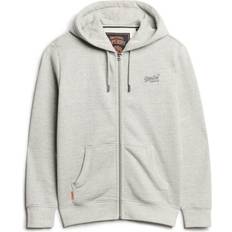 Superdry Herre Overtøj Superdry Hættetrøje Essential Logo Zip Hoodie - Grå