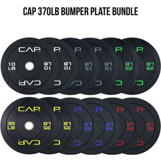 Cap Barbell 370lb Olympic Bumper Plate Bundle 2 x 10 2 x 15 2 x 25 2 x 35 2 x 45 and 2 x 55lb Plates