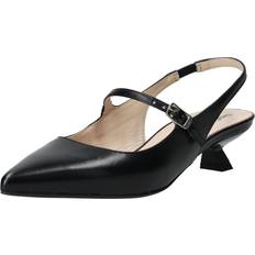 NeroGiardini Leather Mary Jane Slingback Pumps - Black