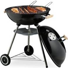 Relaxdays Kettle BBQ Ø 54 cm Grill Outdoor Charcoal Barbecue