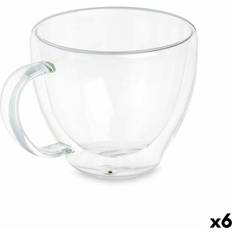 Vivalto Transparent Borosilicate Glass Tea and Coffee Cup 140 ml Set of 6 Mug