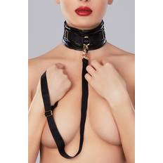 Sexleksaker Adore Ruched Faux Leather Collar Bondage Halsband & Koppel