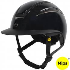 Hansbo Sport Ridehjelme Hansbo Sport Ridehjelm Mips Air Glans Metal - Sort