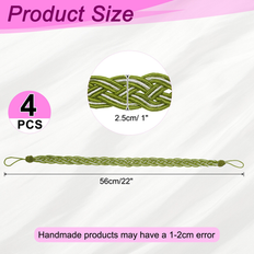 Mounts & Hooks for Curtains Unique Bargains 4 Pcs Curtain Tiebacks Braided Drapery Holdback 56 cm