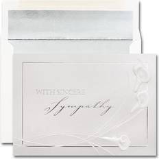 Jam Paper Blank Sympathy Greeting Cards Set 25/Pack