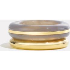 Agate Rings By Pariah Gold Stack - Moss Agate