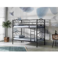 Barn våningssäng Barnrum Skye Decor Två Liggplatser 90 cm Svart Våningssäng