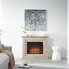 Fireplaces Metro Lane Cirenia Natural Light Oak 82cm H x 100cm W x 25cm D