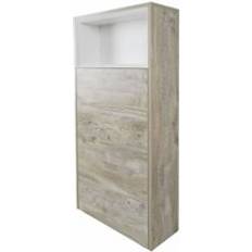 Bexley Oak Effect 600mm Floor Standing Open Shelf Bathroom Toilet WC Unit