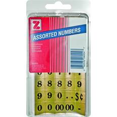 Self Adhesive Assorted Numbers 1/2 x 5/8 Inches 378 Labels Black/Gold