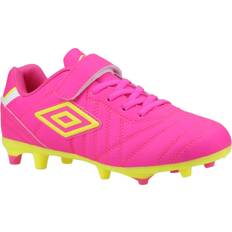 Umbro Childrens Speciali Liga Firm Leather Football Boots - Hot Pink