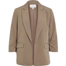 Beige Kavajer Vila 3/4-ärmad Kavaj - Brun