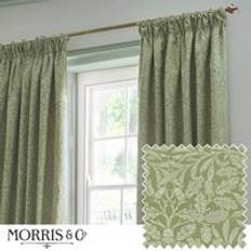 Acorn Tonal Jacquard Pencil Pleat Curtains Sage
