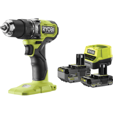 Ryobi Perceuses et Tournevis Ryobi Akku-Schlagbohrschrauber ONE+ Brushless RPD18BL1-2C42S 18 V mit 2 Akkus und Ladegerät Grün