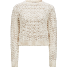 Silk - Women Jumpers Moncler Textured Cotton Jumper - White