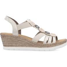 Dam - Snörning/Spänne Sandaletter Rieker 619B2 60 - Beige