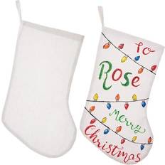 Baker Ross Large Fabric Stockings Pack of 3 Stocking