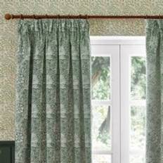 Marigold Jacquard Pencil Pleat Curtains Leaf Green