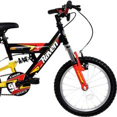 Dallingridge Raven Boys Mountain Bike 16 inch Wheel Black Yellow Red