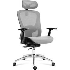 Kontorsstolar på rea MARK ADLER Expert 5.3 Büro-Drehstuhl Ergonomisch Armlehnen Kopfstütze Grau Bürostuhl