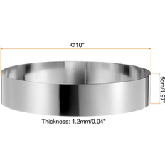 Pastry Rings Unique Bargains Round Cake Stainless Steel Mousse Dessert Ring 10 x 2 Inch Pastry Ring
