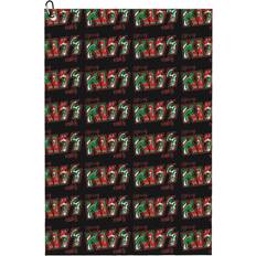 Red Golf Accessories WHIBOS Merry Kiss-Mas Christmas Golf Towel Red Dark 5158