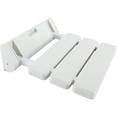 White Shower Stools FreeTec Wall Mounted Folding Shower Seat Stool