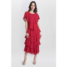 Tessa Tiered Shoulder Trim Midi Dress