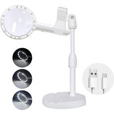 Magnifiers & Loupes Tlily 30X 60X Magnifying Glass with 12LED Lights and Stand