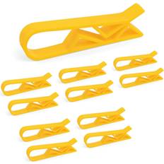 FitVille 10 Pack Yellow Plastic Garbage Bin Clip