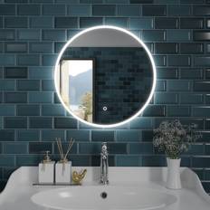 Bathroom Furniture Metro Lane Circle Mirror Silver 152.4 cm H x 152.4 cm W