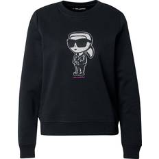 Karl Lagerfeld Dame Sweatere Karl Lagerfeld Sweatshirt IKON - Sort/Hvid